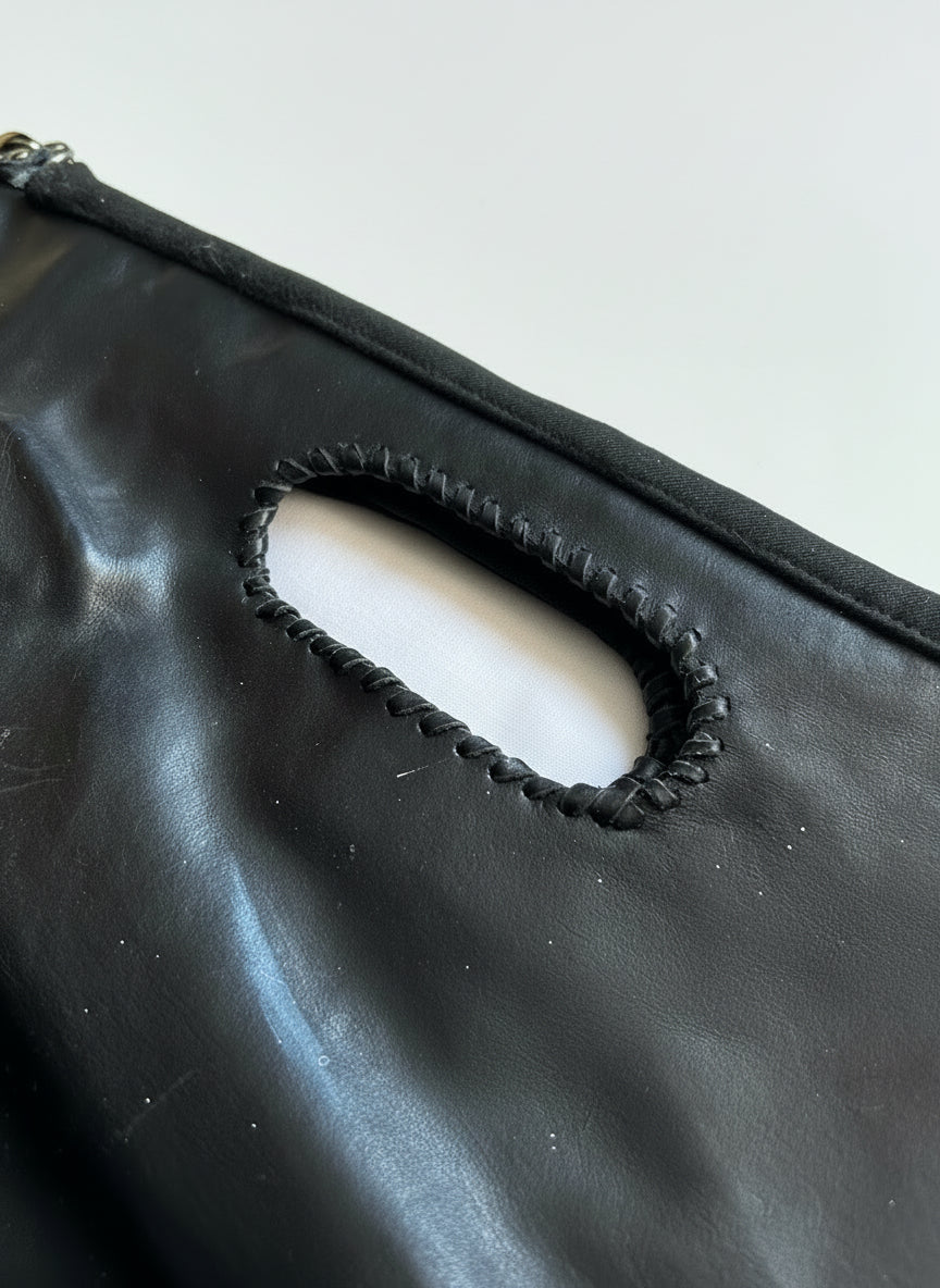 Leather hatchet crossbody