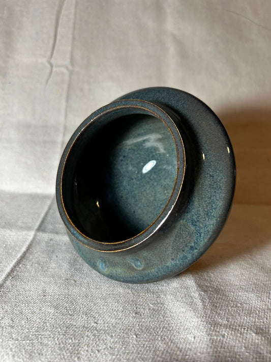 Float Blue Basin Vase-medium ceramic
