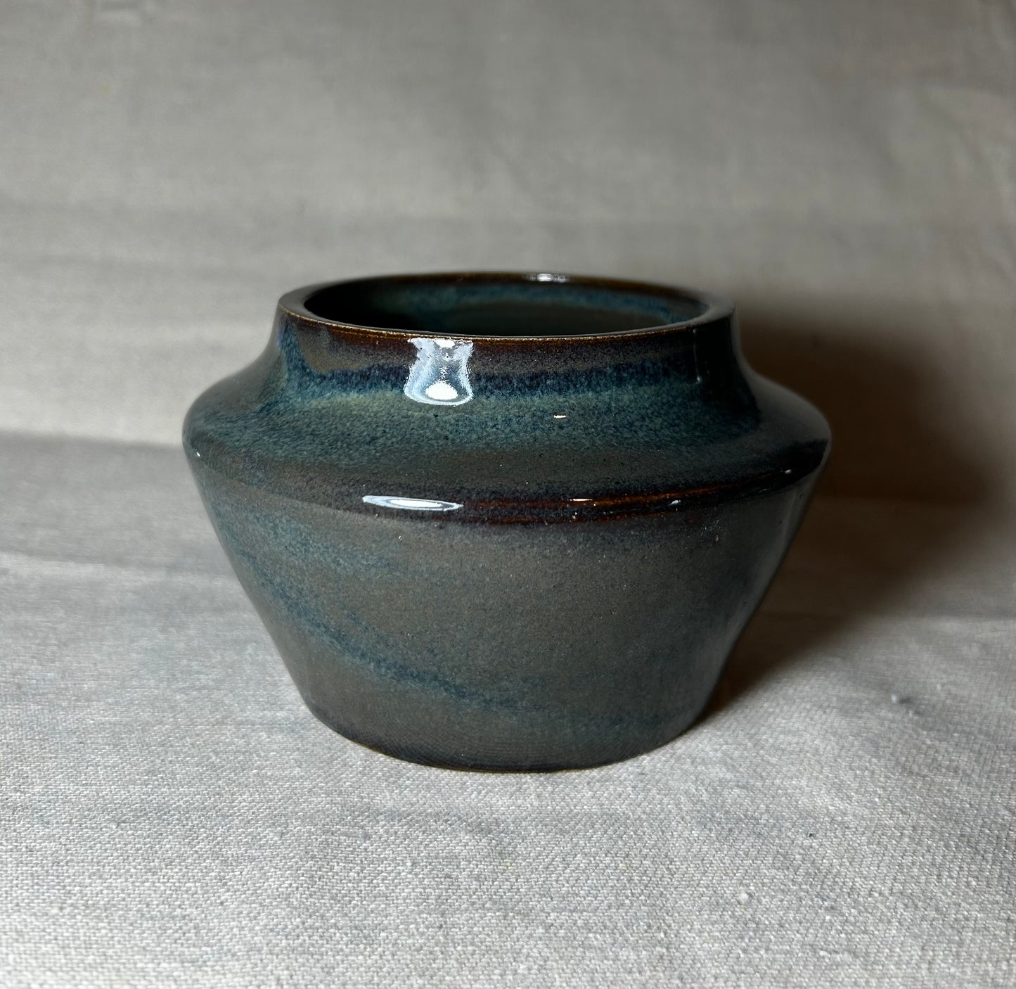 Float Blue Basin Vase-medium ceramic