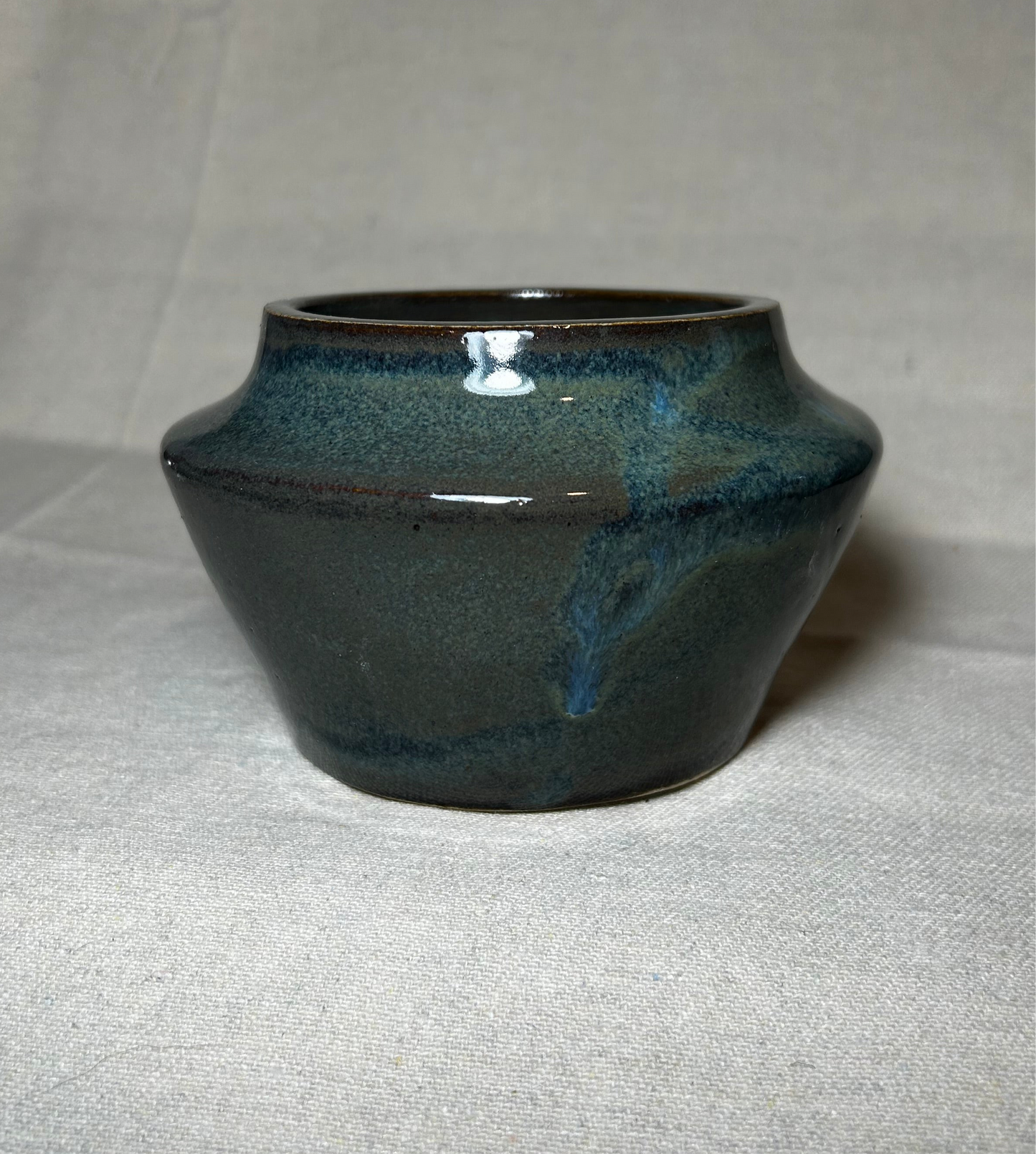 Float Blue Basin Vase-medium ceramic