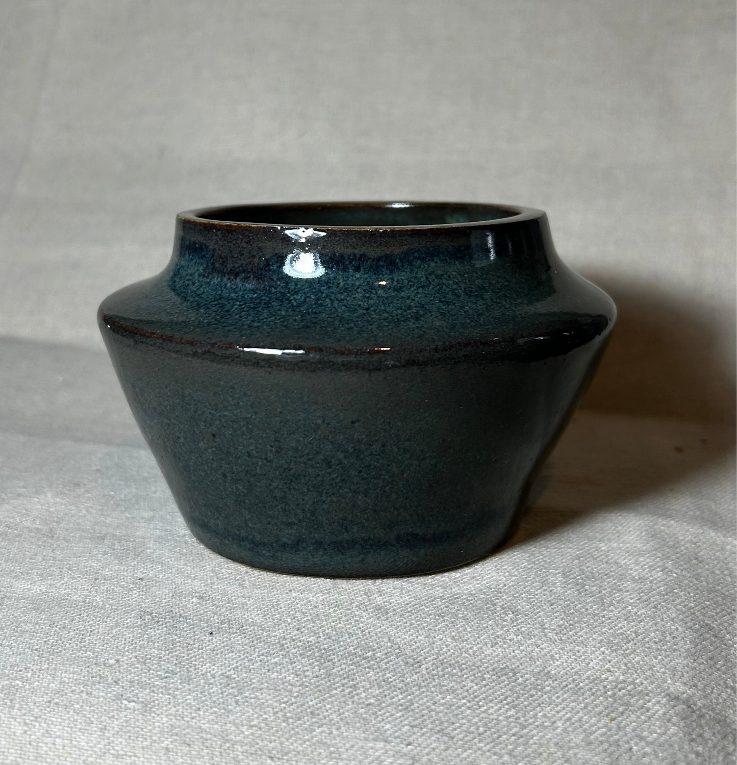 Float Blue Basin Vase-medium ceramic