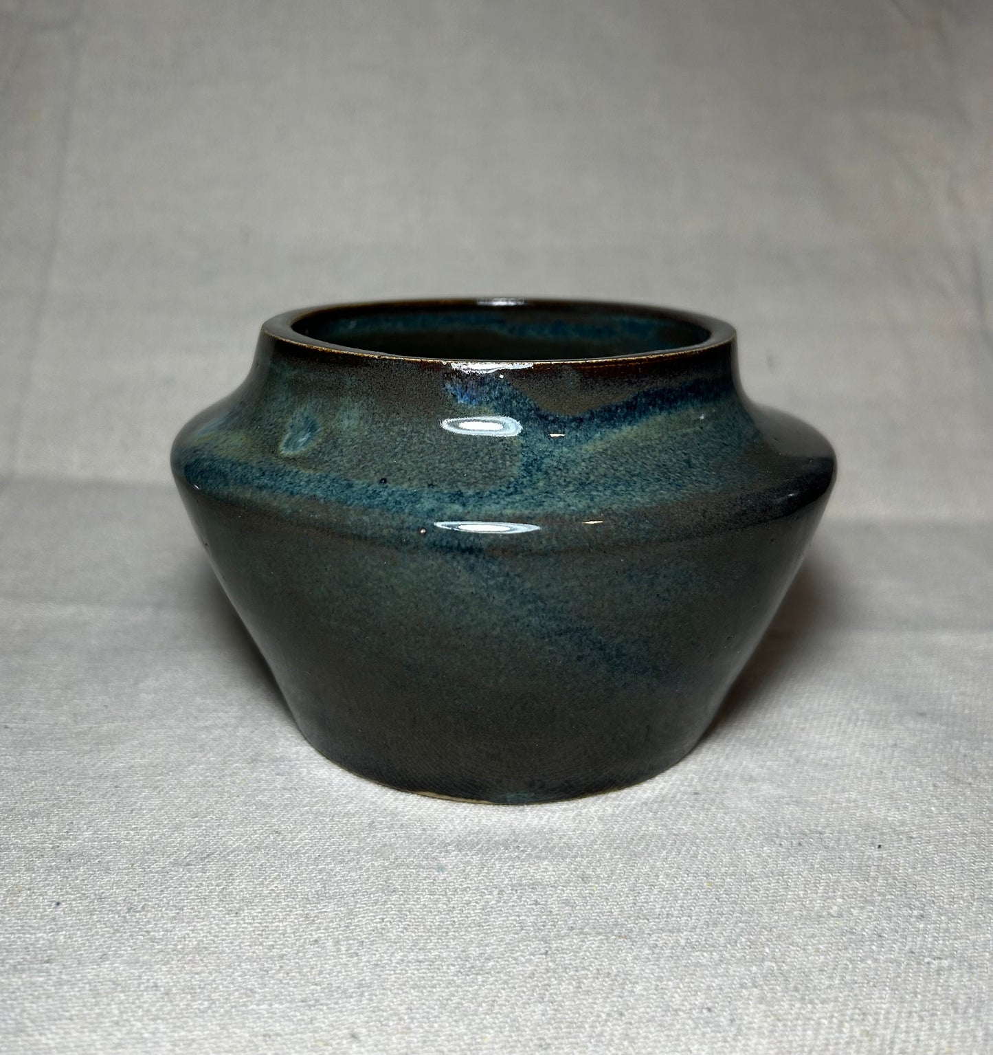 Float Blue Basin Vase-medium ceramic